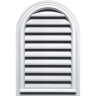 Builders Edge White Vinyl Gable Vent (Fits Opening 9 in x 9 in; Actual 22 in x 32 in)