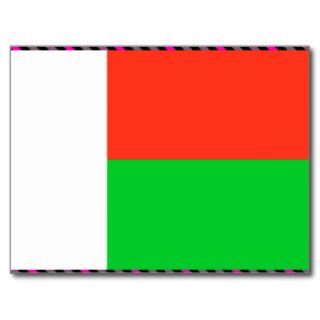 Madagascar Flag Postcards