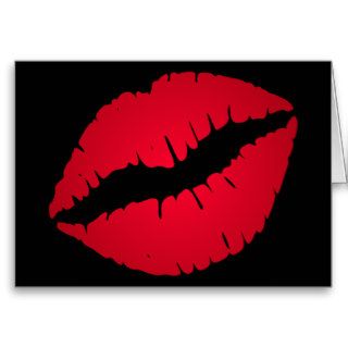 Rich Red Lipstick Print Cards