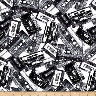 Rock Legends Cassettes Black/White Fabric