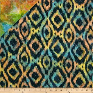 Double Sided Quilted Indian Batik Ikat Navy Fabric