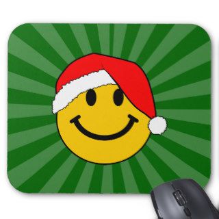 Christmas Santa Smiley Face Mousepads