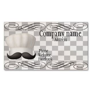 Chef hat with mustache business cards