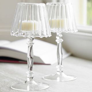 glass ornate lamp style tea light holder by dibor