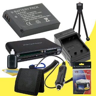 Nikon Coolpix S100, S3100, S4100 EN EL19 Replacement Lithium Ion Battery w/Charger + Memory Card Reader/Wallet + Deluxe Starter Kit DavisMAX Accessory Kit ENEL19 Bundle  Digital Camera Accessory Kits  Camera & Photo