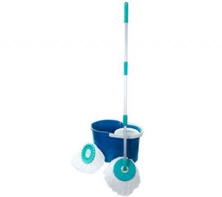 Spin & Go Pro Spin Mop w/ 2 Mop Heads & Spin Dry Bucket —