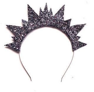 glitter spiked crown headband by crown and glory