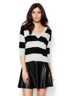 Cashmere Striped Rugby Sweater by Autumn Cashmere