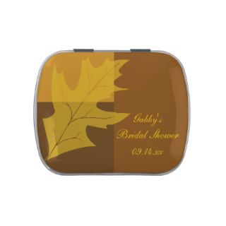 Fall Color Block Bridal Shower Favor Candy Tin