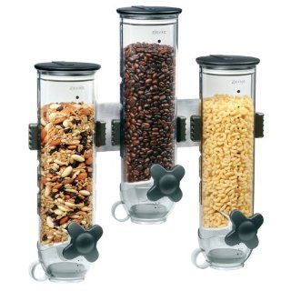 Zevro WM300 Wall Mount SmartSpace Dry Food Triple Dispenser   Food Dispensers