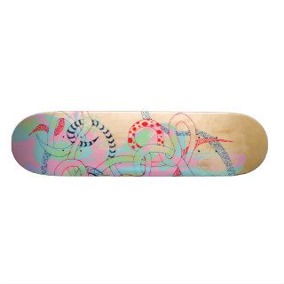 Squirming clear background skateboard