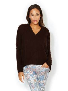 Cashmere V Neck Dolman Sweater by Qi Cashmere