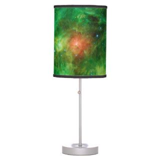 Monogram Wreath Nebula, outer space picture Table Lamps