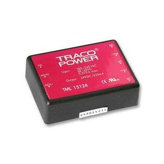 TRACOPOWER   TML 15124   AC DC CONV, PCB MOUNT, 1 O/P, 15W, 625mA, 24V Electronic Components