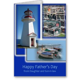 Happy Father's Day   Daughter and Son in law Greeting Cards