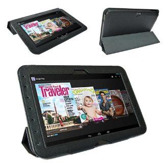 Supcase Ultra Slim Fit Folio Leather Case Cover for Google Nexus 10 Tablet (Black)   Multiple Color Options Computers & Accessories