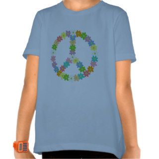 Flwr Pwr Peace Sign T Shirts