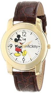 Disney Mickey Mouse Men's MCK622 Brown Strap Watch at  Men's Watch store.