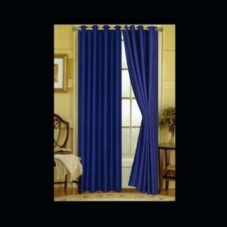 Shop Editex 627V9516 95 in. Elaine Faux Silk Panel with Grommets in Navy at the  Home Dcor Store