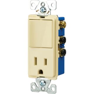 Cooper Wiring Devices 15 Amp Almond Combination Decorator Light Switch