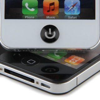 Metal Aluminum Black Home Button Sticker for iPhone 4 4S 5 iPad 2 3 Cell Phones & Accessories