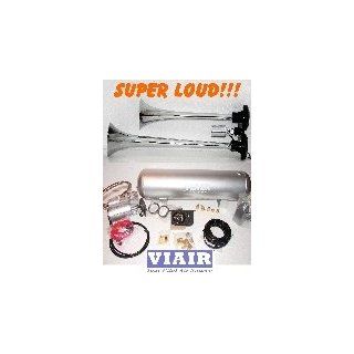 Super Loud Dual Trumpet 140+db Truck Air Horn & VIAIR 275c 150psi 2.5 Gal. Kit Automotive