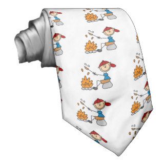 Camper Roasting Hot Dogs Tshirts and Gifts Necktie