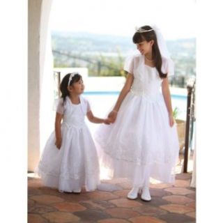 Angels Garment White Organza Halter Bolero Girls Communion Dress 7 18 Special Occasion Dresses Clothing