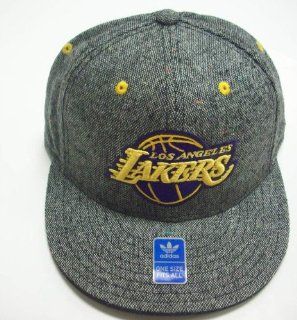 Los Angeles Lakers Flat Bill Fitted Hat by Adidas OSFA M146Z  Sports Fan Baseball Caps  Sports & Outdoors