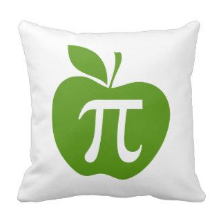 Green Apple Pi Throw Pillow