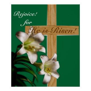 Religious Easter Poster Print   He is Risen