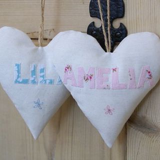 personalised lavender heart by acorn attic