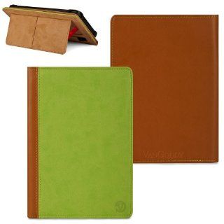 Quality Book Style, Green on Tan Vangoddy Brand Mary Collection Leather  ette Portfolio Cover Cases for All Models of the Samsung Galaxy Note 8.0 8 Inch Android 4.2 tablet Computers & Accessories