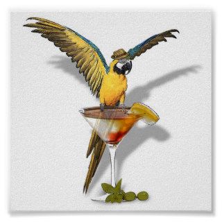 parrot martinis by gregory gallo print