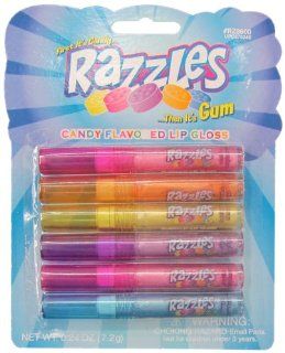 Razzles 6 Piece Roll On Flavored Lip Gloss Set  Bonnie Bell Lip Gloss  Beauty
