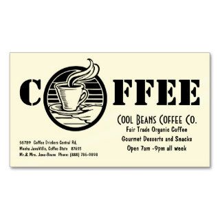 Coffee Shop Steaming Cup Cafe Business Card