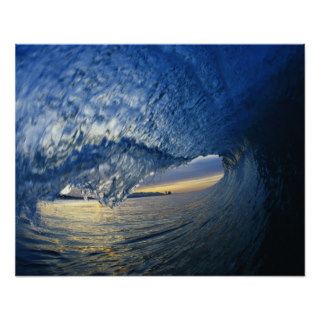 Inside Breaking Ocean Wave Posters