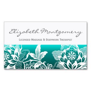 White Flowers Modern Appointment Business Card