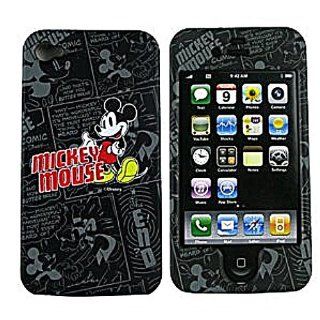 Disney Protector Case for iPhone 4, Mickey Mouse Comic Black Cell Phones & Accessories