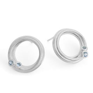 large swirl earrings by kate smith jewellery