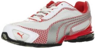 PUMA Women's Cell Oliz 2 Running Shoe,White/Hibiscus/Puma Silver,9 B US Shoes