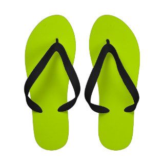 Electric Lime Green Premium Flip Flops