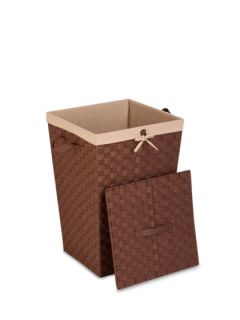 Woven Strap Hamper with Liner and Lid by Honey Can Do