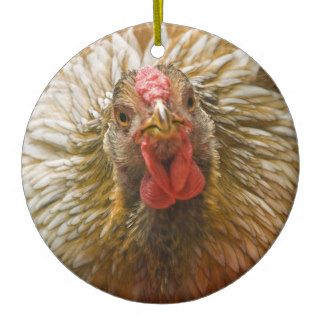 Gold Laced Wyandotte Chicken Christmas Ornaments