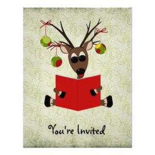 Christmas Reindeer Invitation