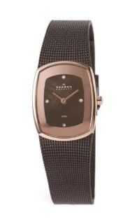 Skagen Women's 649XSRD Steel Collection Square Watch Skagen Watches