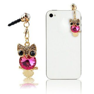 Mavis's Diary Dust Plug earphone Jack Accessories Cute Animal Design with Flexible Head/ Cell Charms / Dust Plug / Ear Jack for Iphone 4 4S 5 5S / Ipad / Ipod Touch / Samsung Galaxy/ Samsung Note Series Other 3.5mm Ear Jack (Hot Pink Owl) Cell Phones 