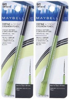 Maybelline Define A Brow Eyebrow Pencil Soft Black 641  Eyebrow Makeup  Beauty