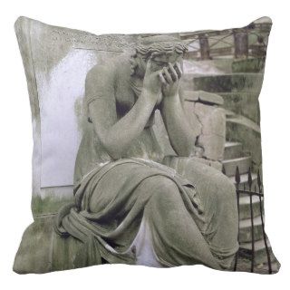 Figure of Grief, the tomb of Pierre Gareau (d Throw Pillows