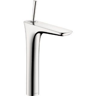 Hansgrohe 15072001 Puravida Highriser Single Hole Faucet, Chrome   Touch On Bathroom Sink Faucets  
